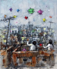 Zahid Saleem, 13 x16 Inch, Acrylic on Canvas, Cityscape Painting, AC-ZS-021